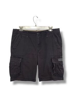 Unionbay Men’s Cargo Shorts Size 36 Charcoal Gray 100% Cotton Utility Pockets